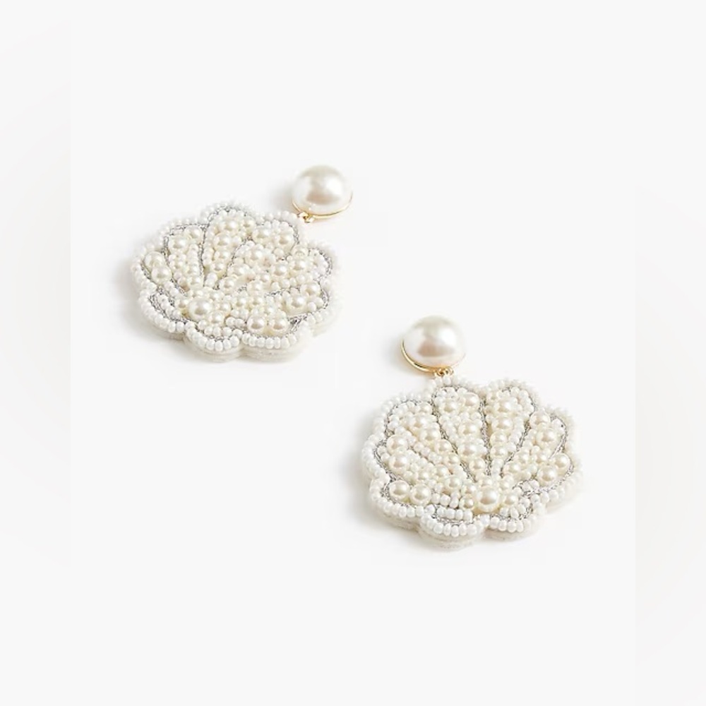 J. Crew Seashell Statement Earrings